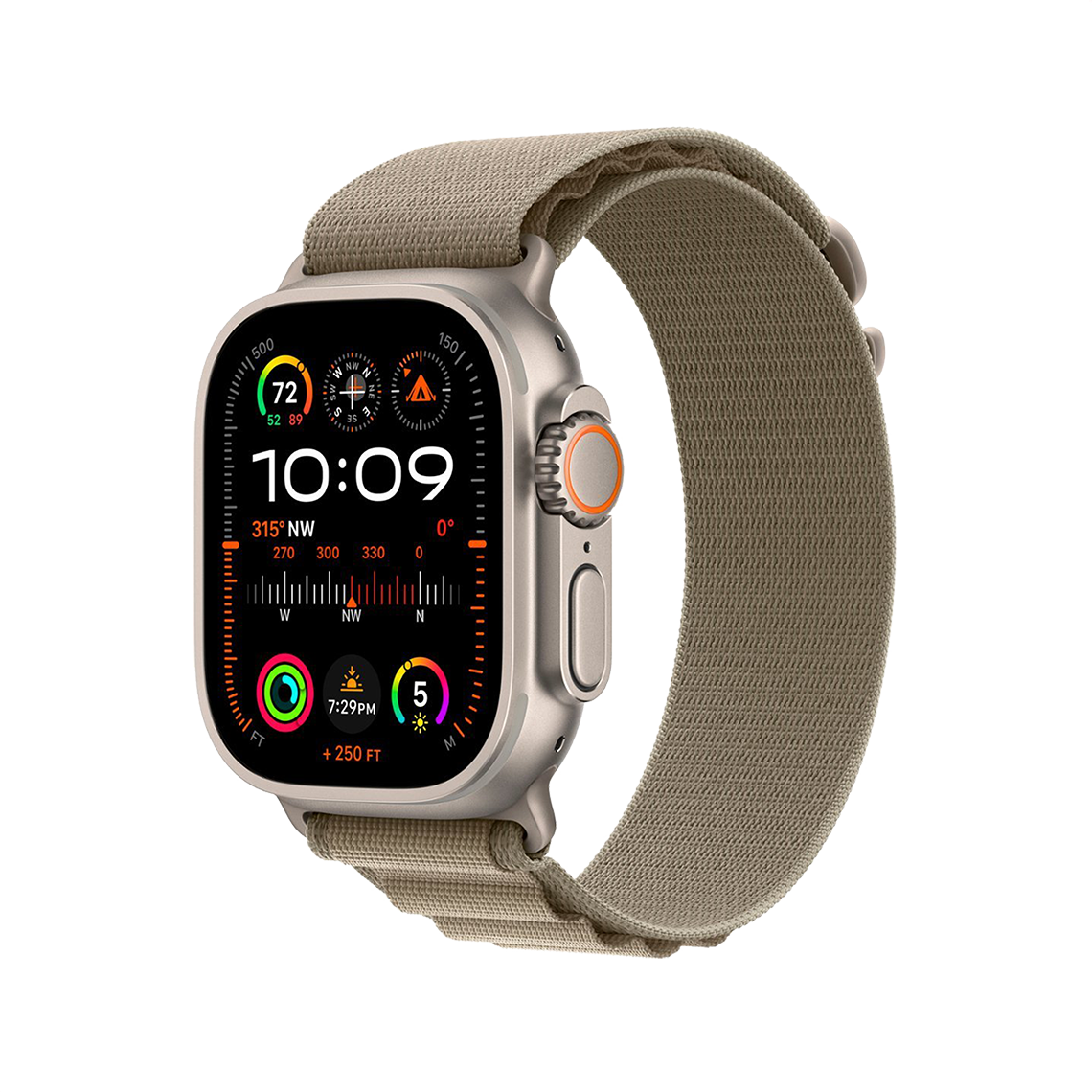 Apple Watch Ultra 2 49mm GPS + Cellular - Titanium - Small Olive Alpine Loop, Grade A