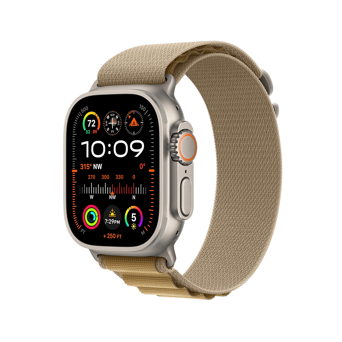 Apple Watch Ultra 2 49mm GPS + Cellular - Natural Titanium w/ Medium Tan Alpine Loop, Grade A