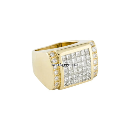 Princess Cut Diamond Ring 18K Yellow Gold