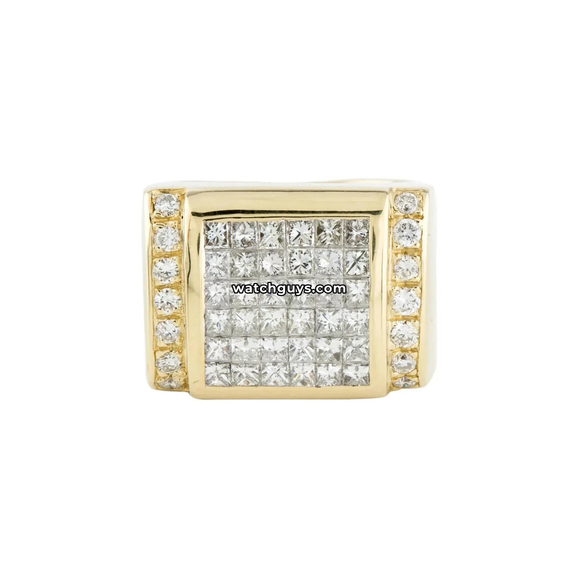 Princess Cut Diamond Ring 18K Yellow Gold