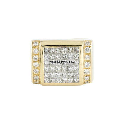 Princess Cut Diamond Ring 18K Yellow Gold