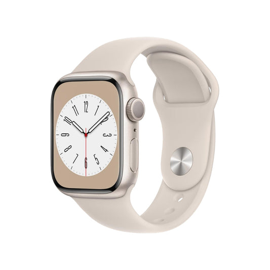 Apple Watch Series 8 [GPS, 45mm] - Starlight Aluminum Case with Starlight Sport Band, M/L - MNUQ3LL/A