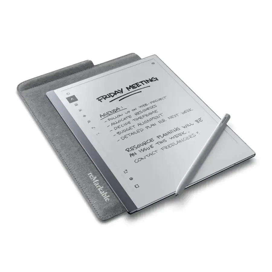 reMarkable 2 - 10.3 Paper Tablet with Marker Plus and Polymer Weave Folio - Gray