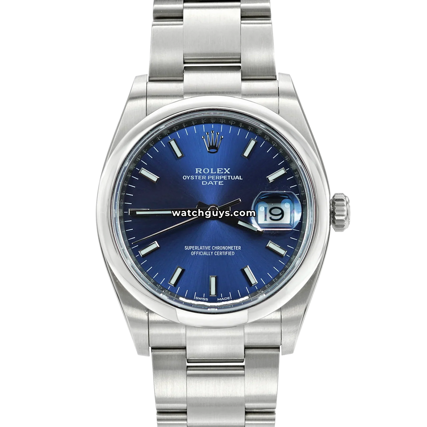 Rolex Date 115200 Blue Index Oyster
