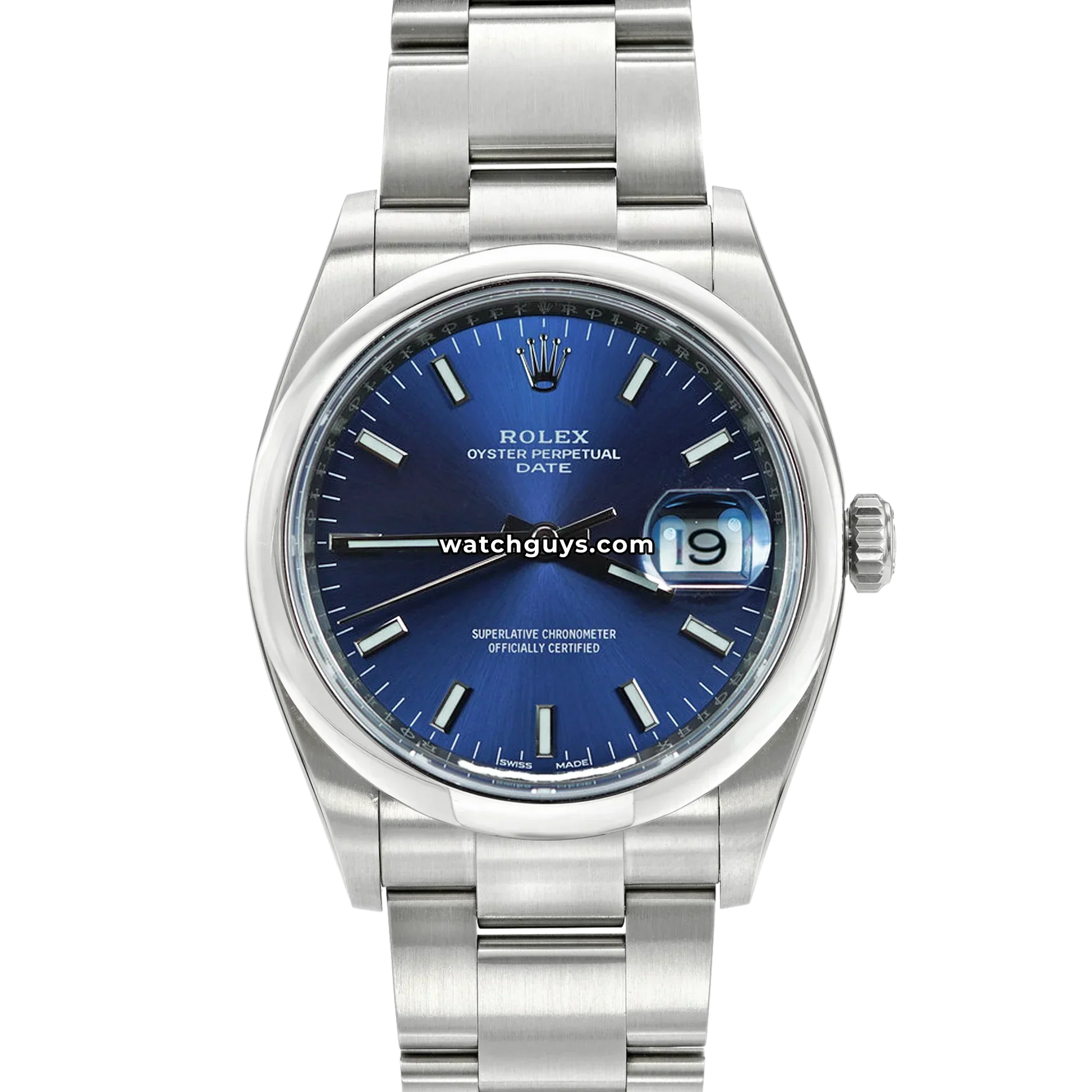 Rolex Date 115200 Blue Index Oyster