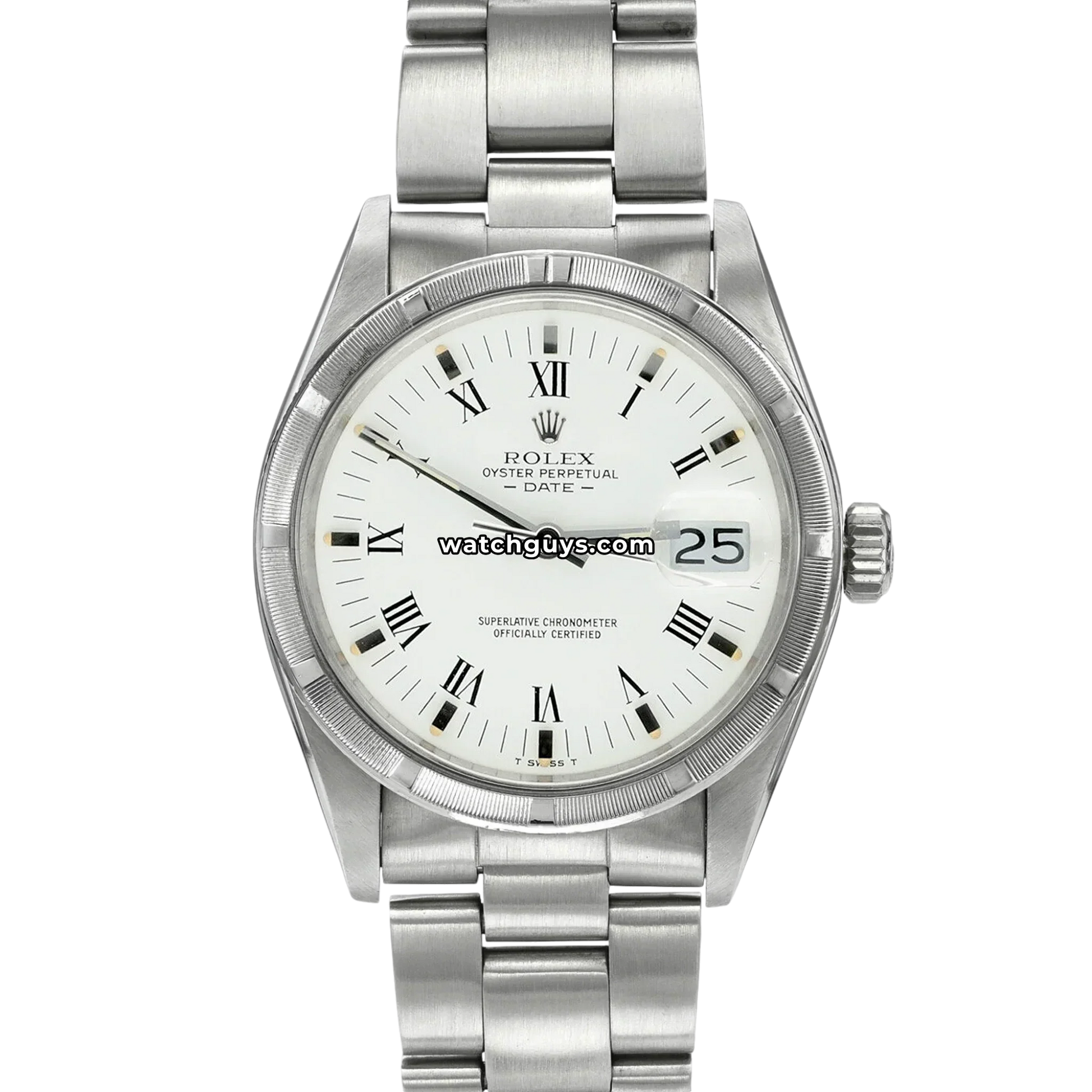 Rolex Date 15010 White Buckley Dial