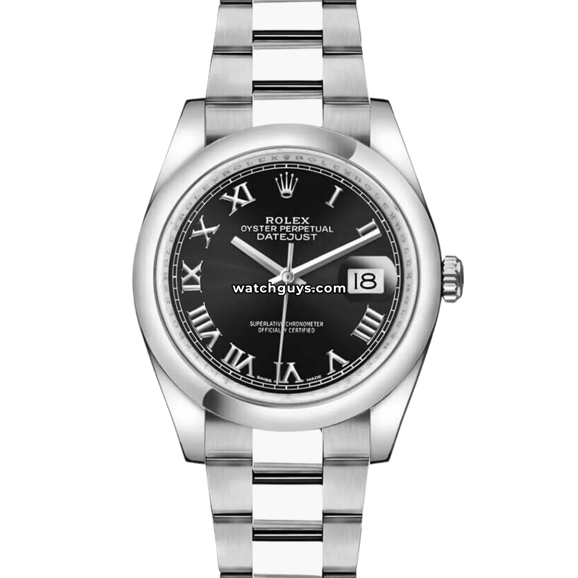 Rolex Datejust 116200 Black Roman Oyster