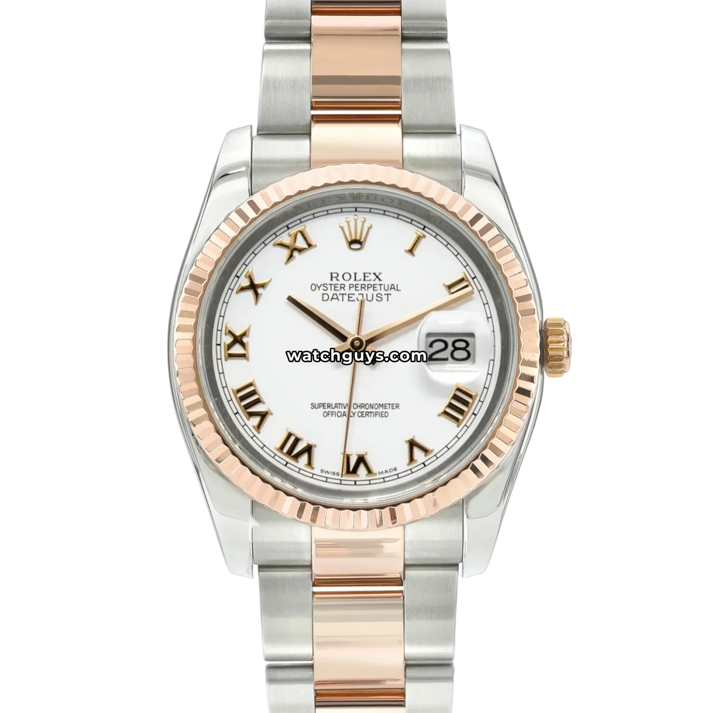 Rolex Datejust 116231 White Roman Oyster
