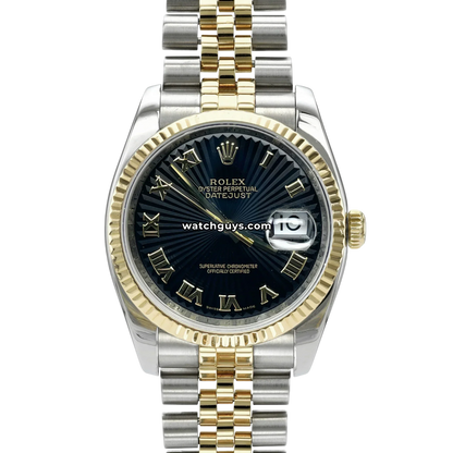 Rolex Datejust 116233 Black Sunbeam Jubilee