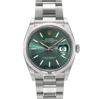 Rolex Datejust 126200 Mint Green Oyster