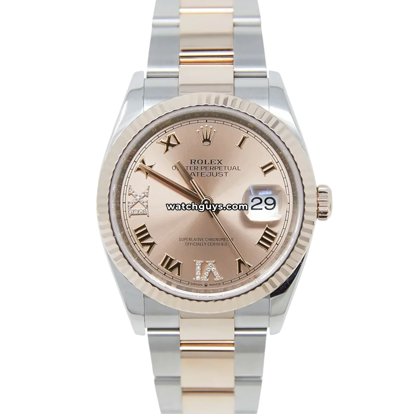 Rolex Datejust 126231 Pink Roman Diamond Oyster