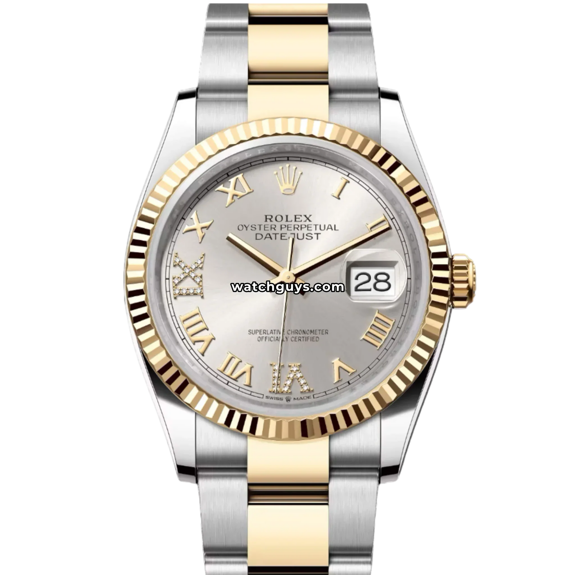 Rolex Datejust 126233 Silver Roman Oyster