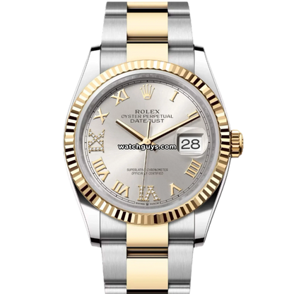 Rolex Datejust 126233 Silver Roman Oyster