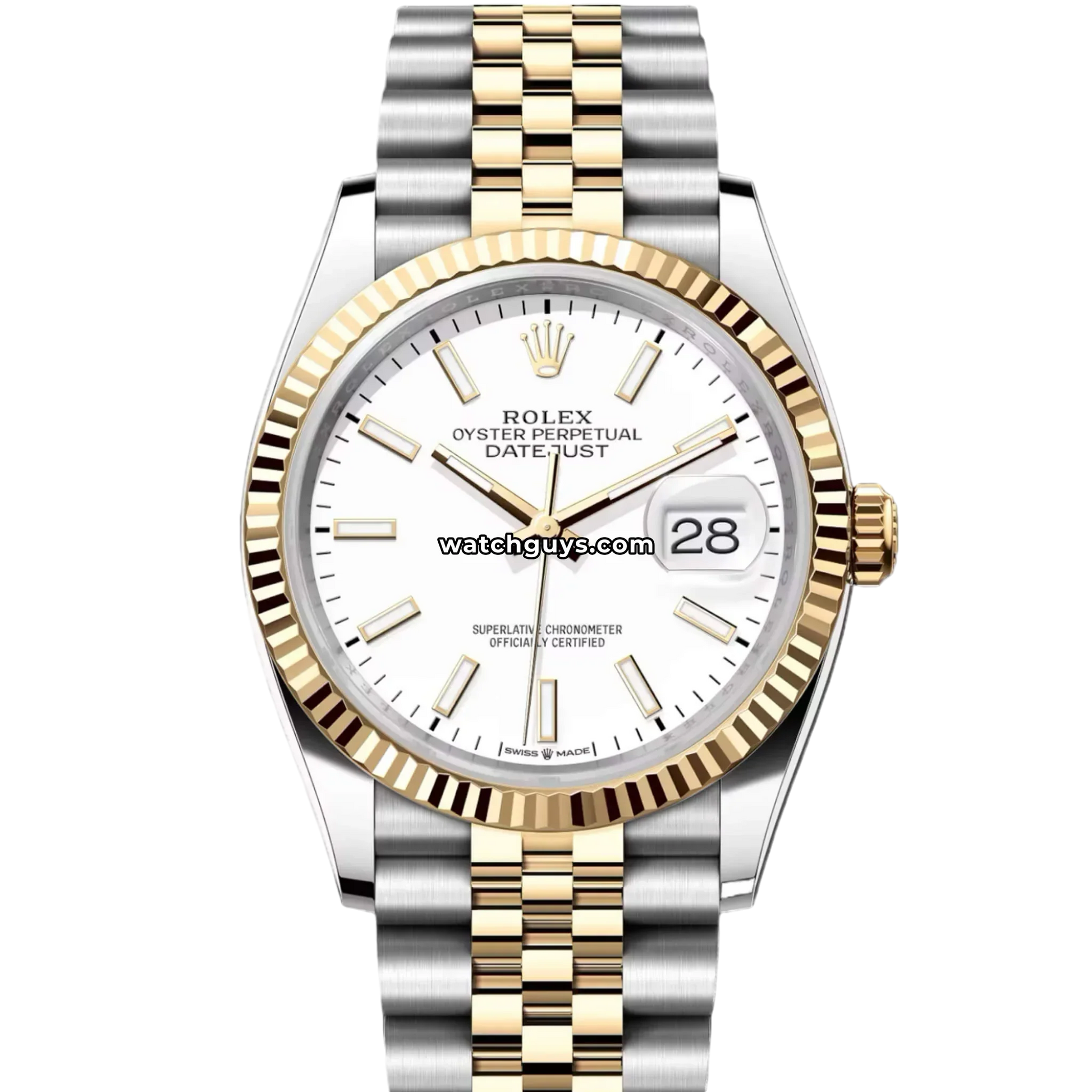 Rolex Datejust 126233 White Two Tone Jubilee