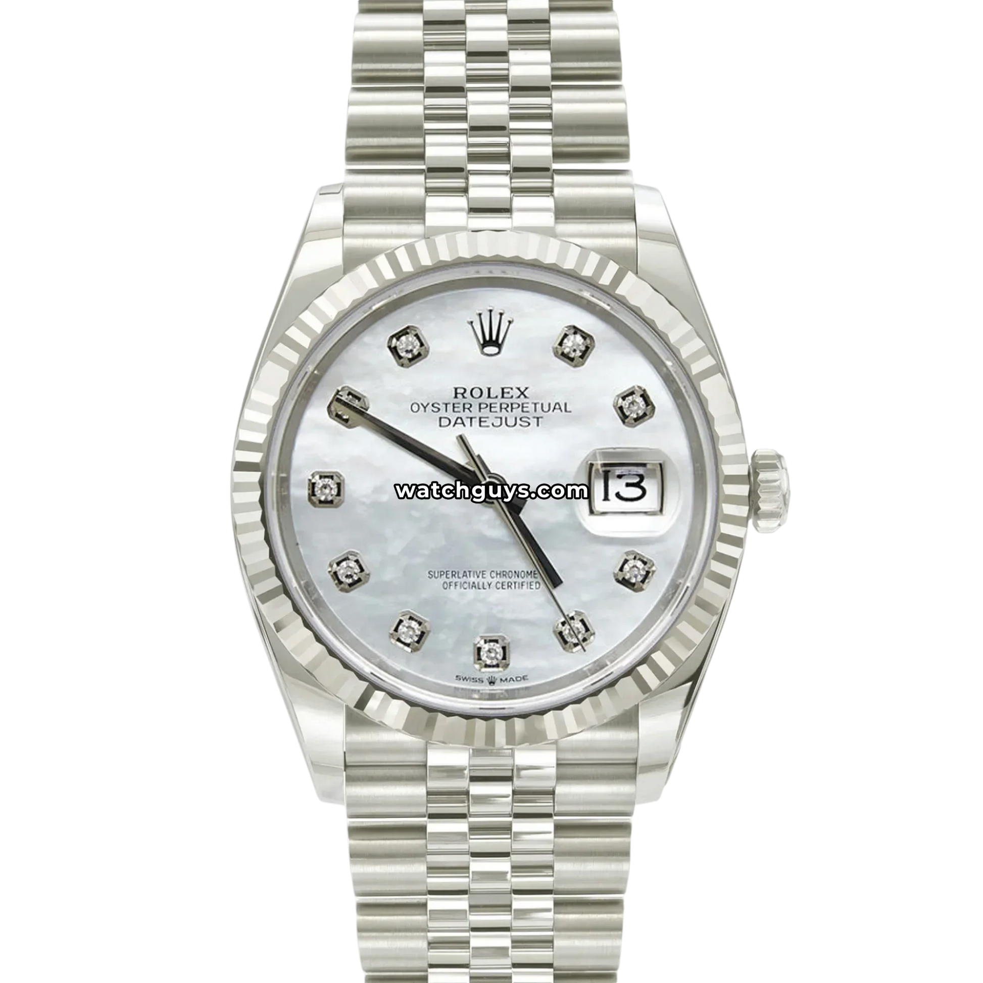 Rolex Datejust 126234 Mother of Pearl Diamond Jubilee
