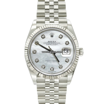 Rolex Datejust 126234 Mother of Pearl Diamond Jubilee