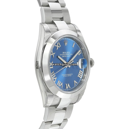 Rolex Datejust 126300 Azzurro Blue Roman Oyster