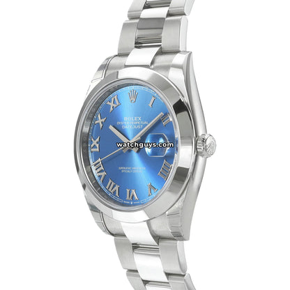 Rolex Datejust 126300 Azzurro Blue Oyster
