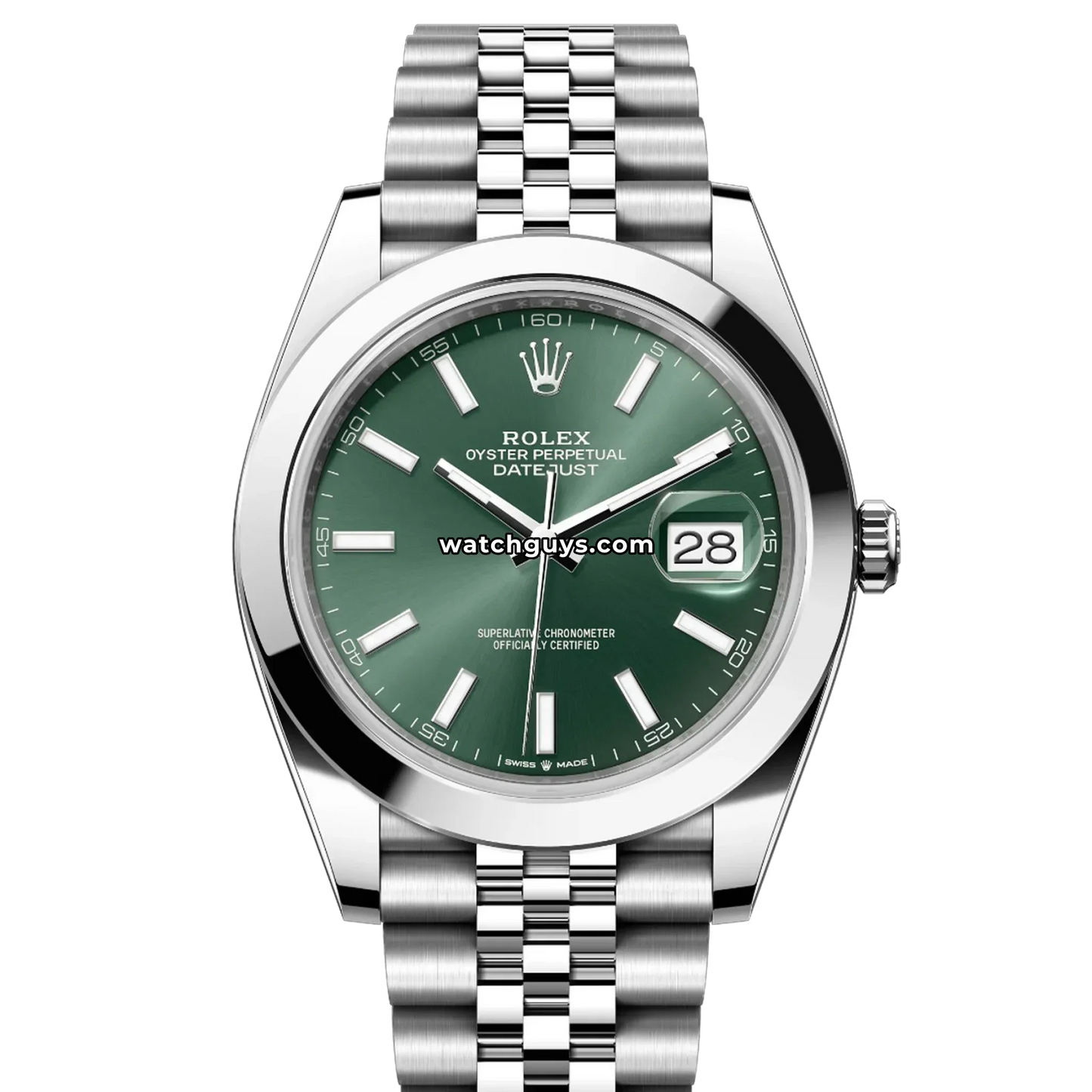 Rolex Datejust 126300 Green Index Jubilee