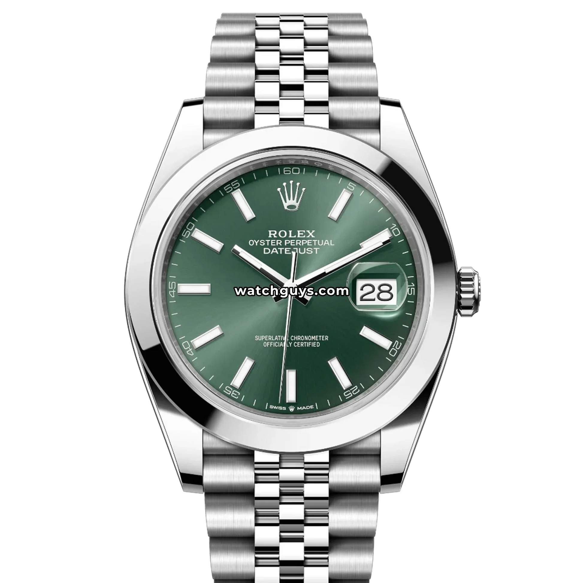 Rolex Datejust 126300 Green Index Jubilee