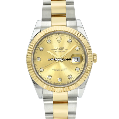 Rolex Datejust 126333 Champagne Diamond Oyster