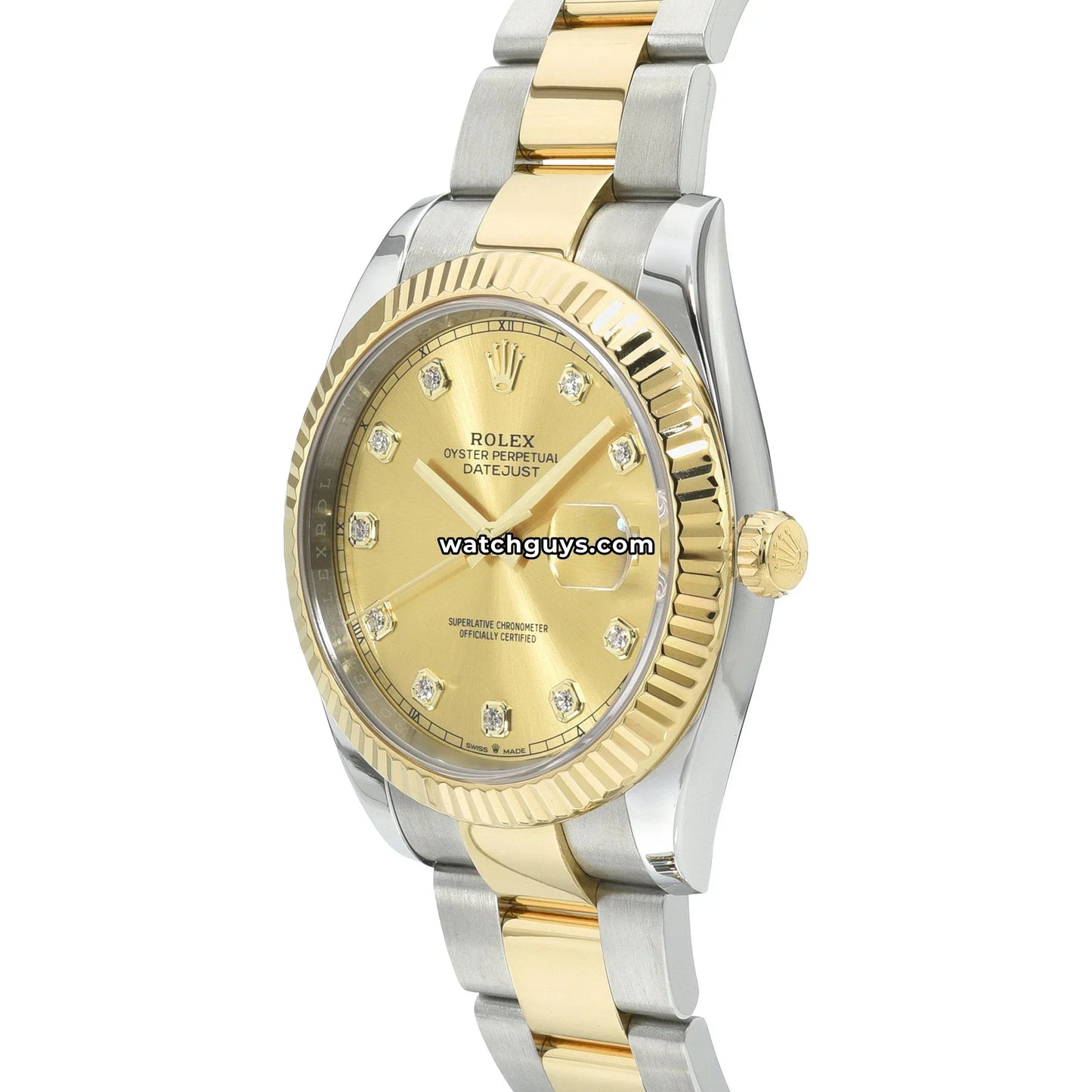 Rolex Datejust 126333 Champagne Diamond Oyster