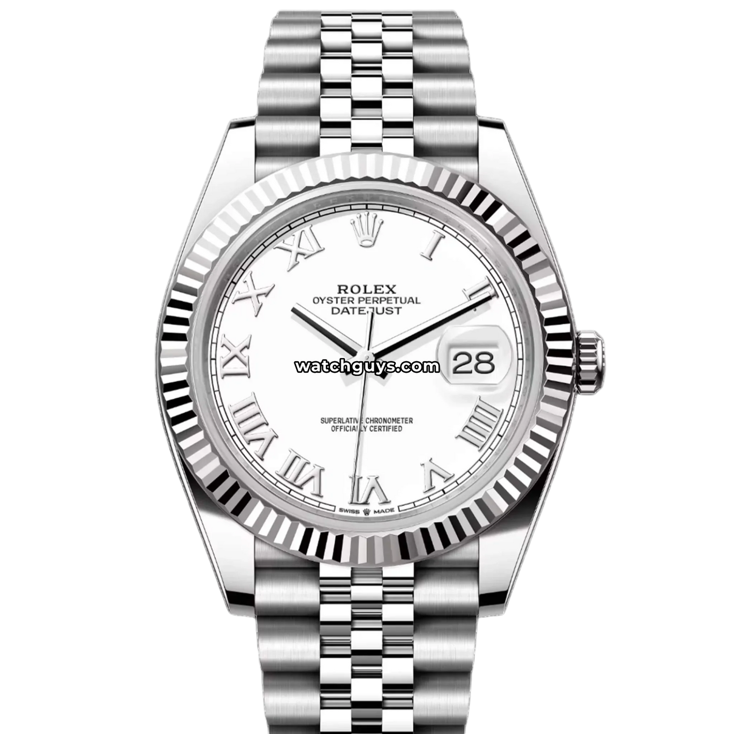 Rolex Datejust 126334 White Roman Jubilee