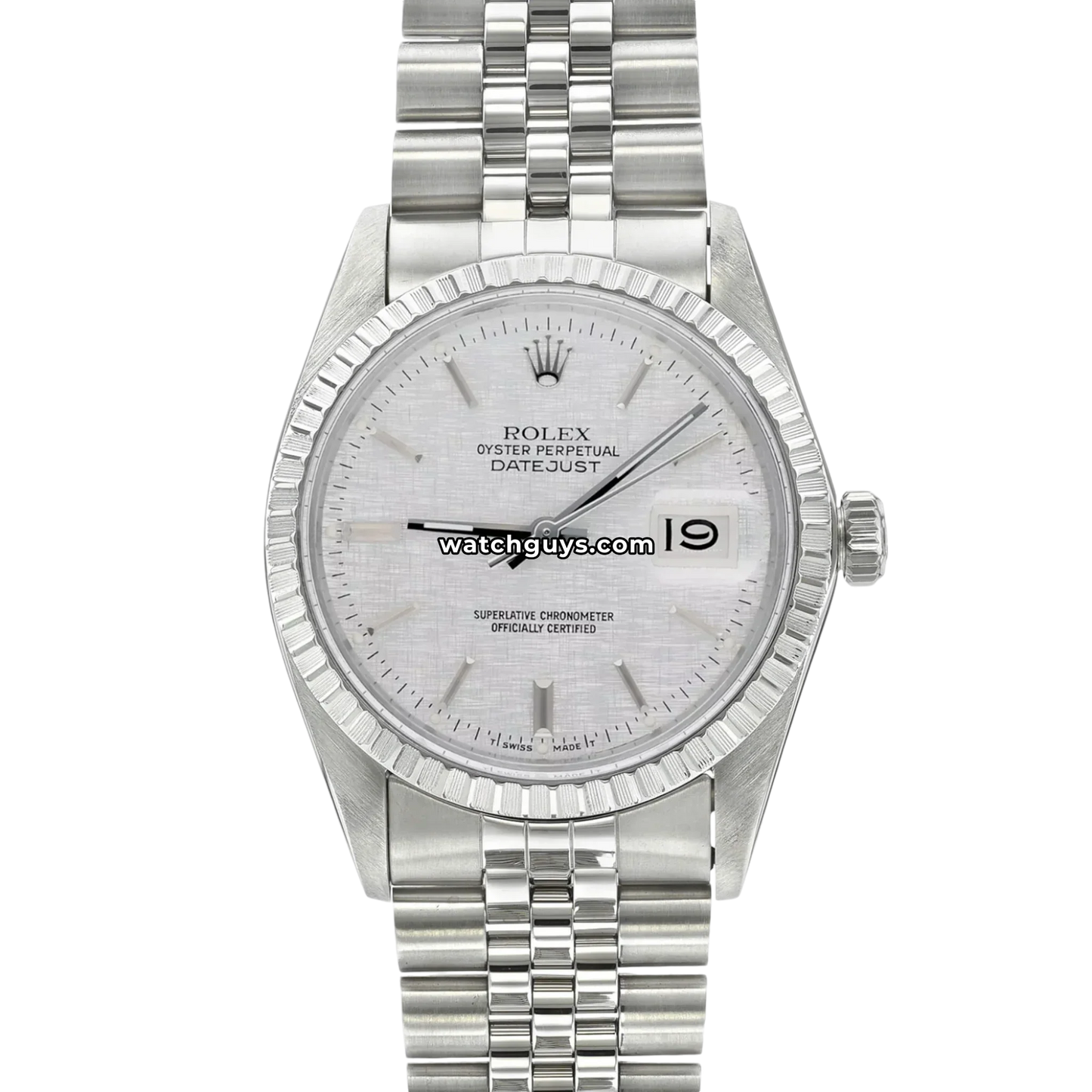 Rolex Datejust 16030 Silver Linen