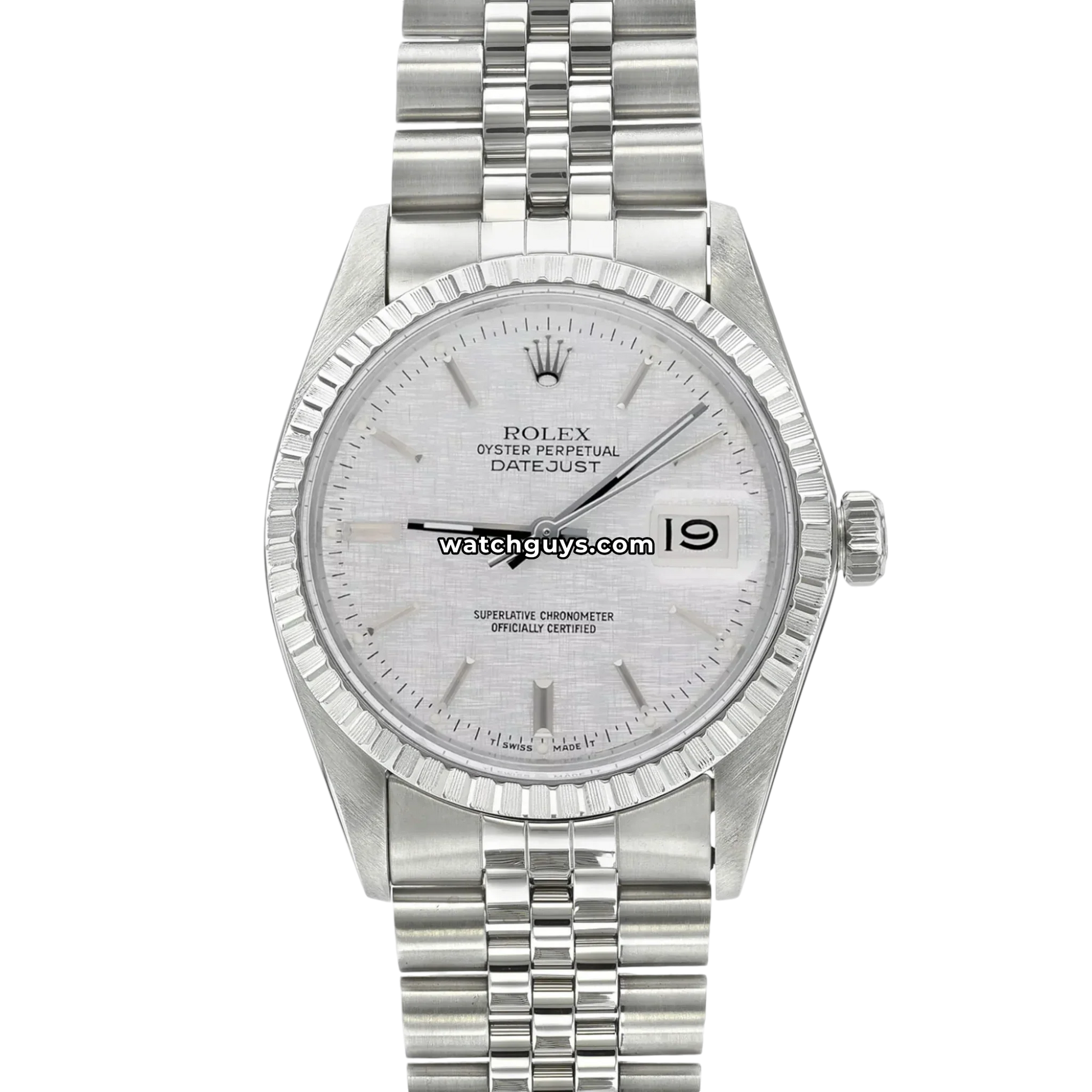 Rolex Datejust 16030 Silver Linen