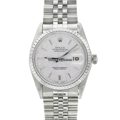Rolex Datejust 16030 Silver Linen