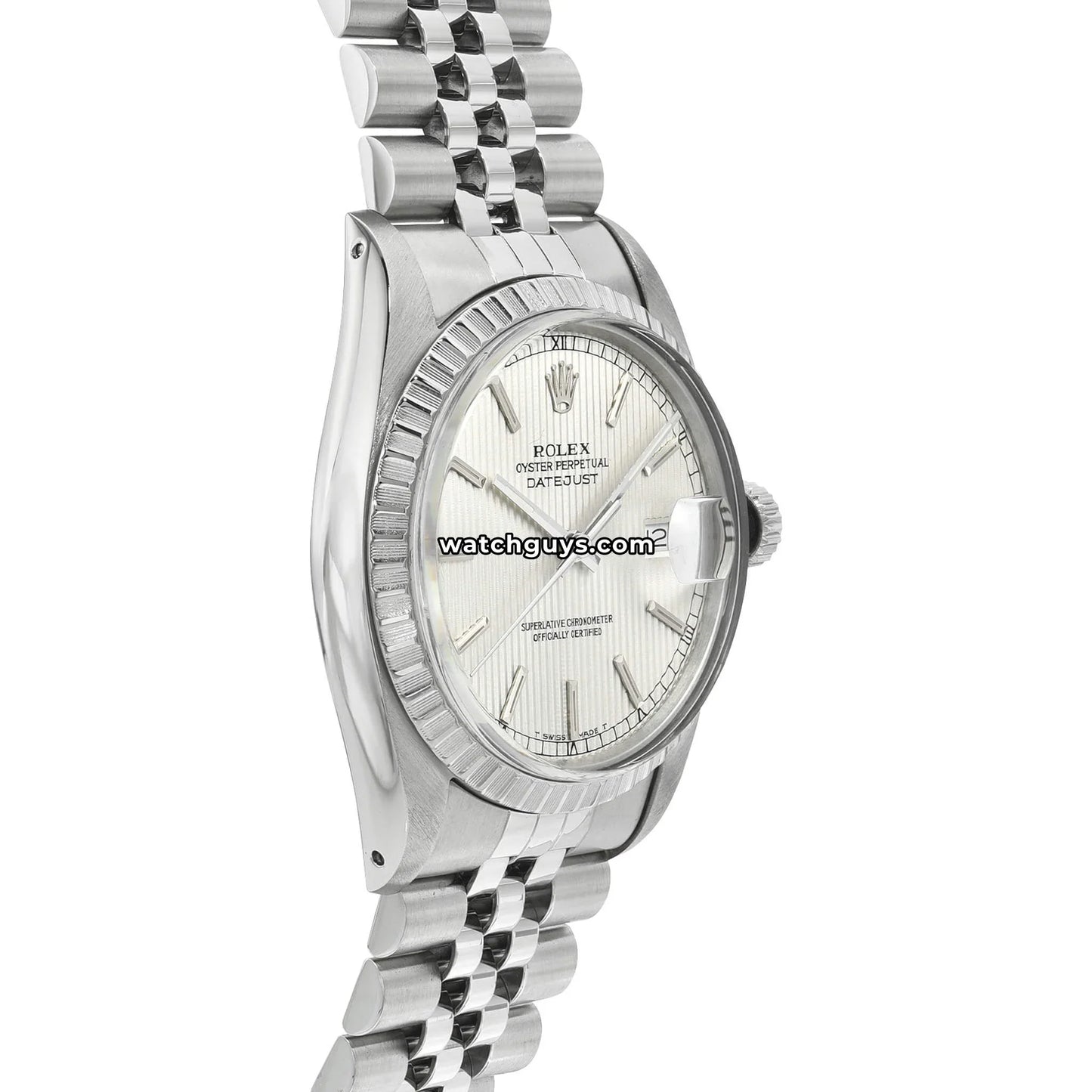 Rolex Datejust 16030 Silver Tapestry