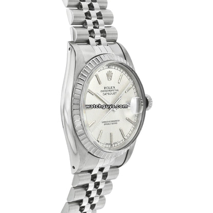 Rolex Datejust 16030 Silver Tapestry