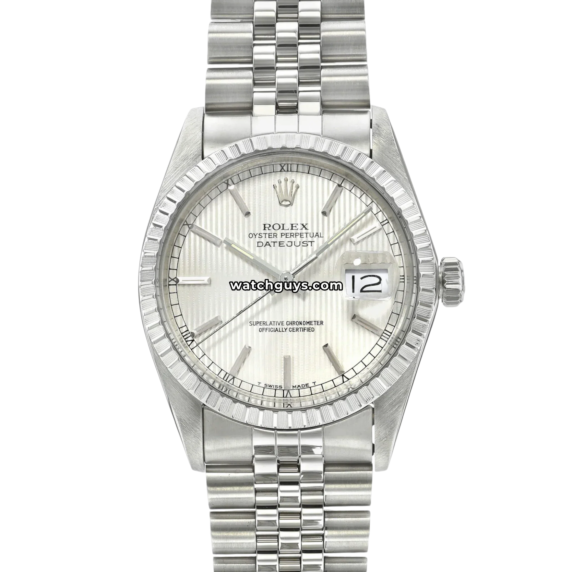 Rolex Datejust 16030 Silver Tapestry