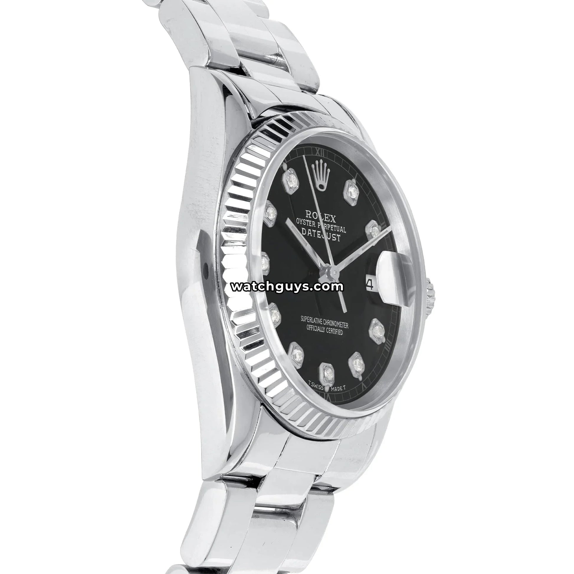 Rolex Datejust 16220 Black Diamond Dial