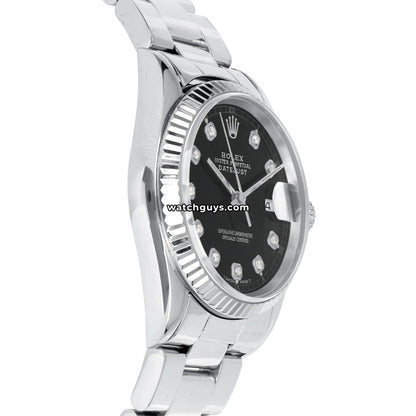 Rolex Datejust 16220 Black Diamond Dial