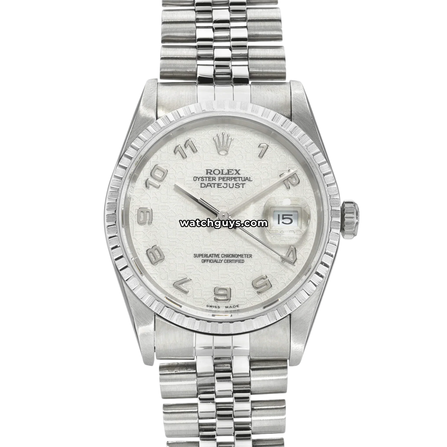 Rolex Datejust 16220 Ivory Jubilee Arabic