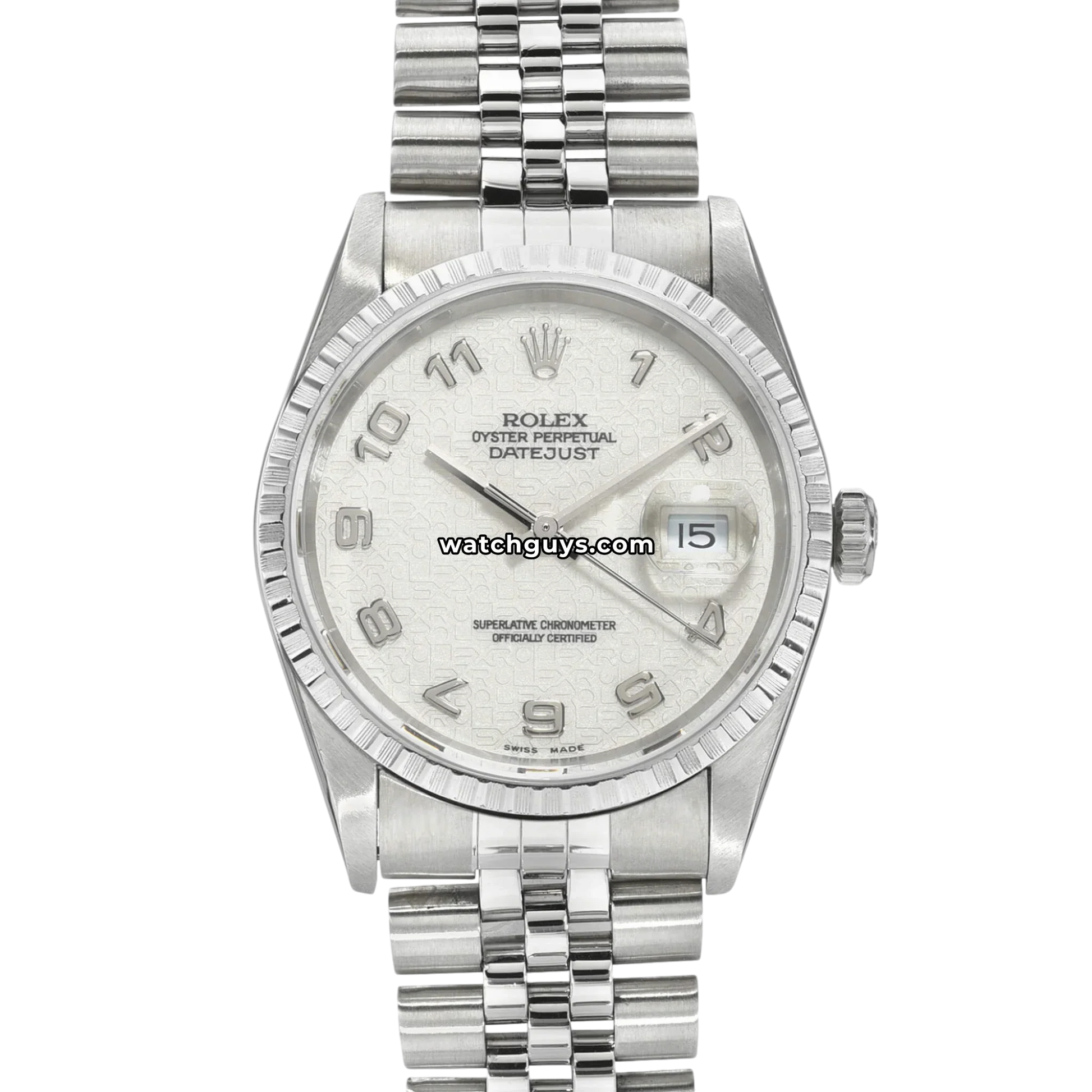 Rolex Datejust 16220 Ivory Jubilee Arabic