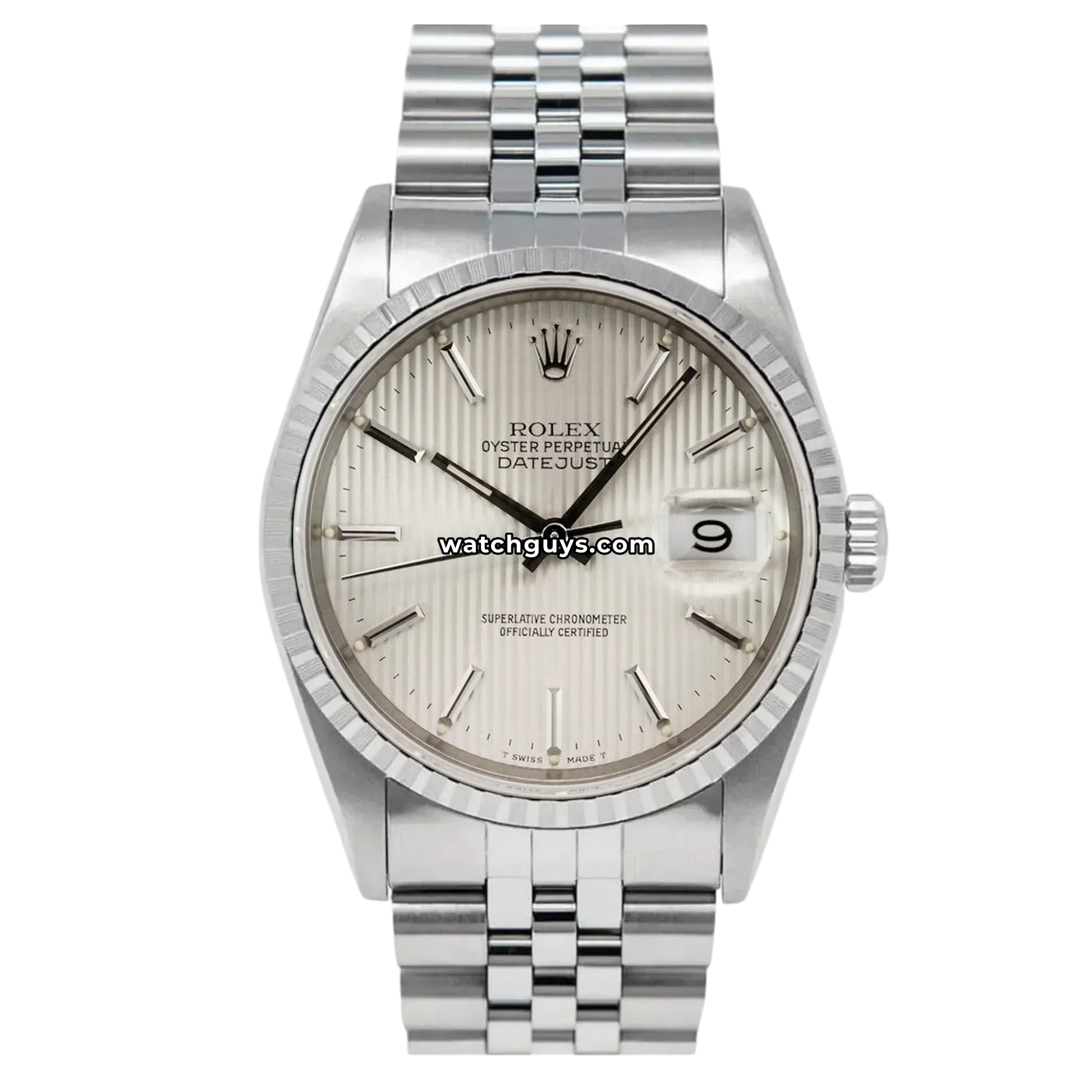 Rolex Datejust 16220 Silver Tapestry Jubilee
