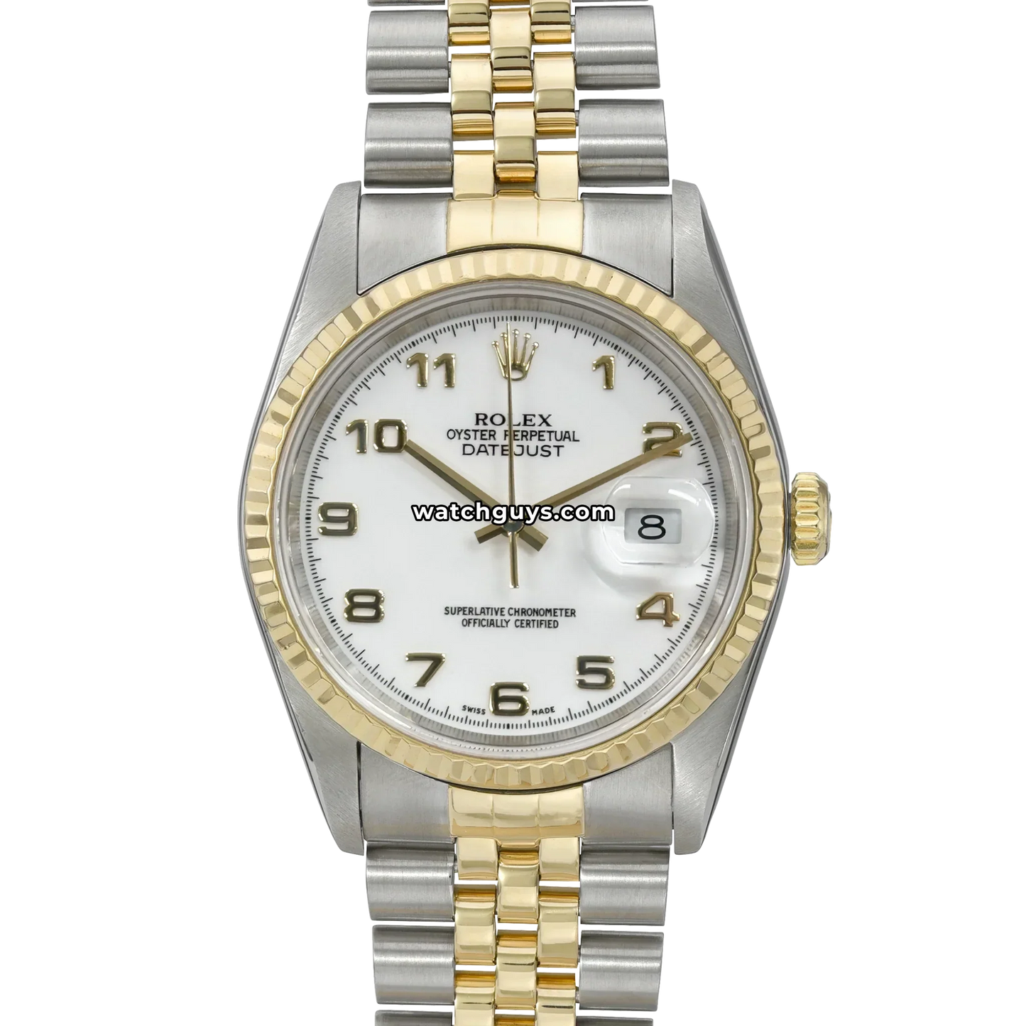 Rolex Datejust 16233 White Arabic Jubilee