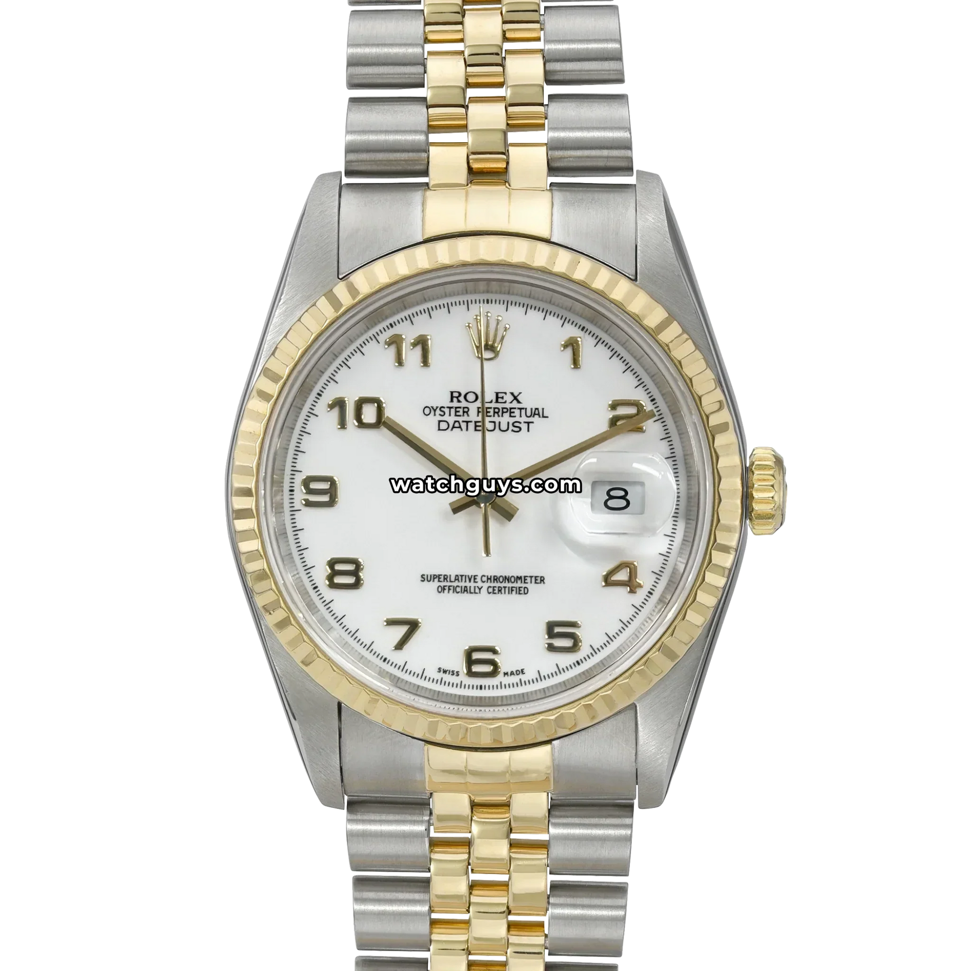 Rolex Datejust 16233 White Arabic Jubilee