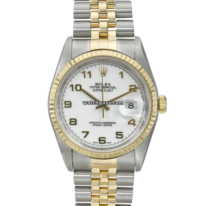 Rolex Datejust 16233 White Arabic Jubilee