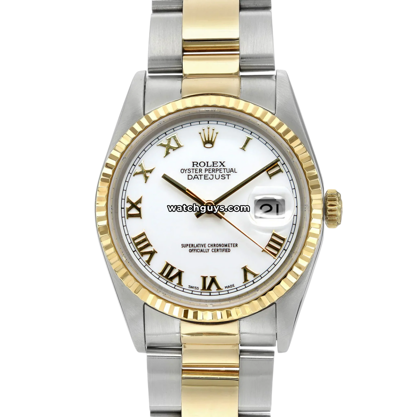 Rolex Datejust 16233 White Roman Oyster