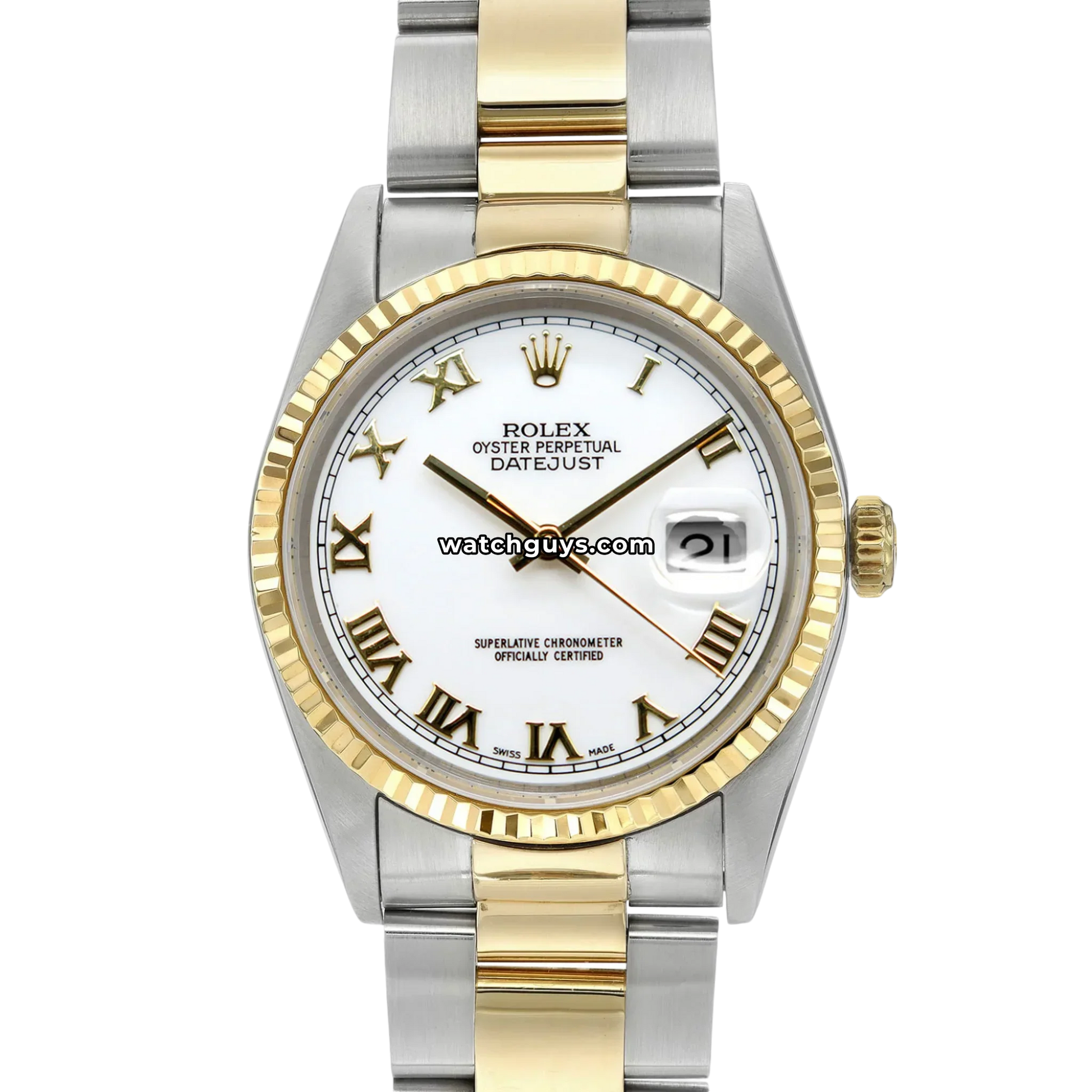 Rolex Datejust 16233 White Roman Oyster
