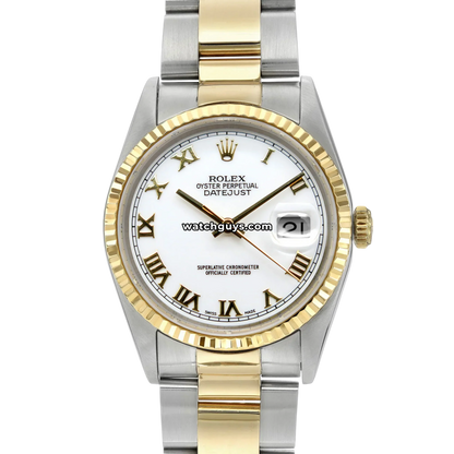 Rolex Datejust 16233 White Roman Oyster