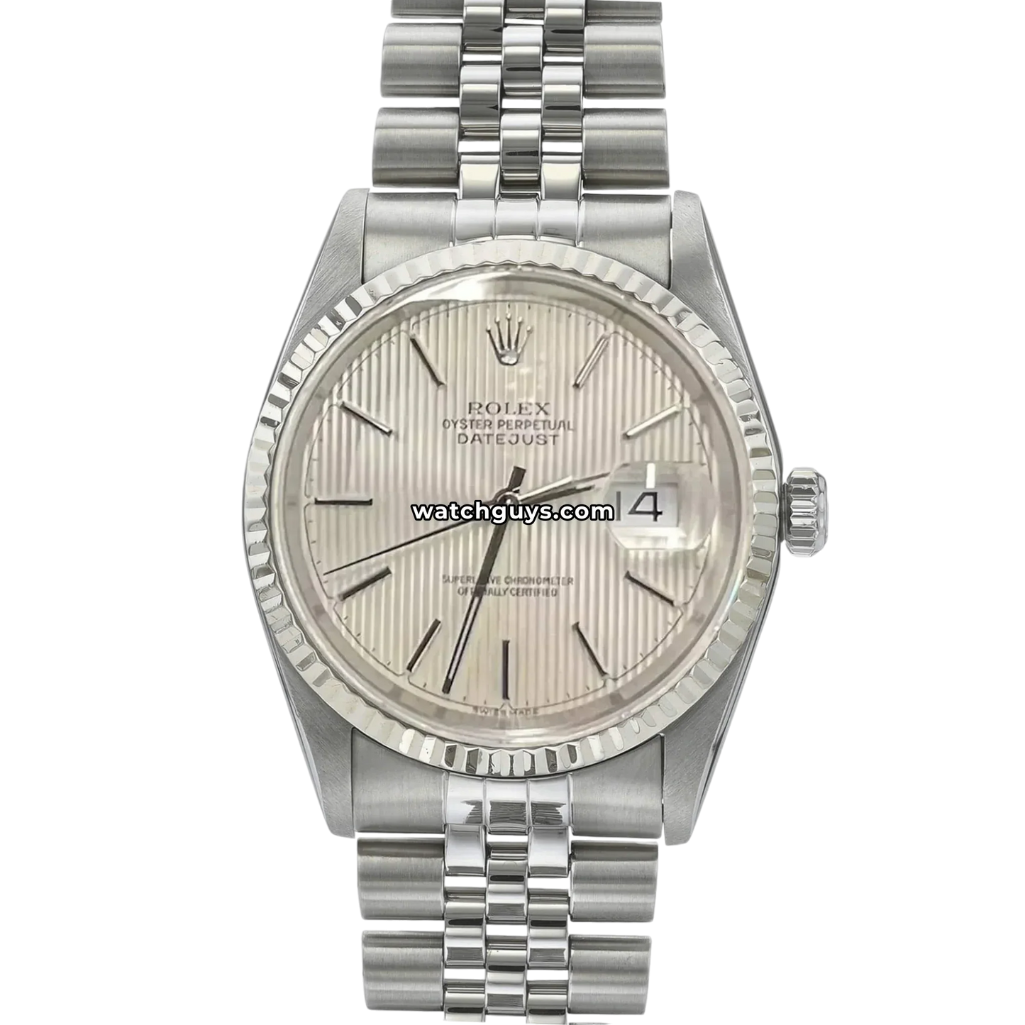 Rolex Datejust 16234 Silver Tapestry Dial