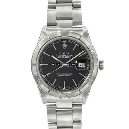 Rolex Datejust 16264 Black Turn-O-Graph