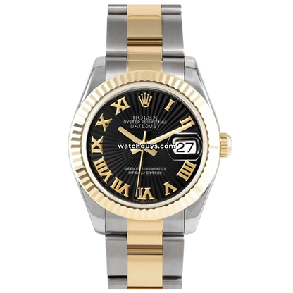Rolex Datejust 178273 Black Sunbeam Roman