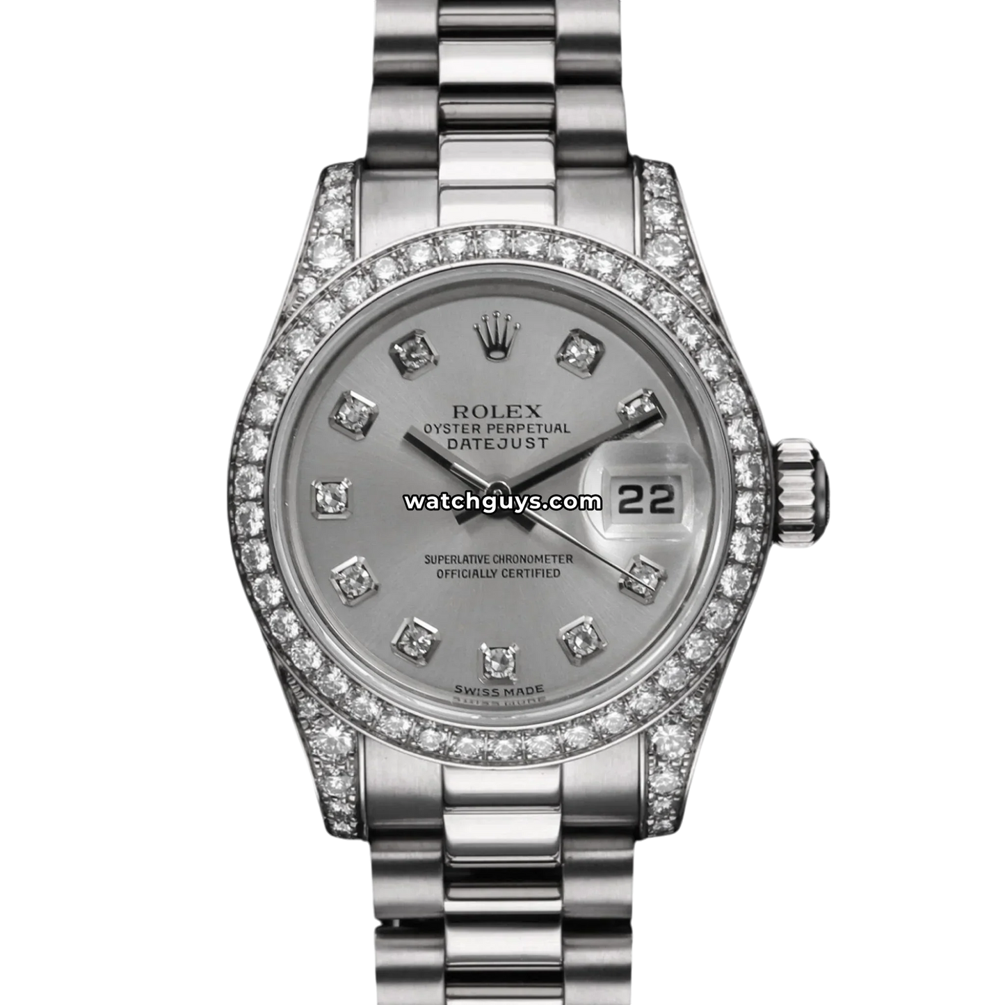 Rolex Datejust 179159 Silver Diamond President