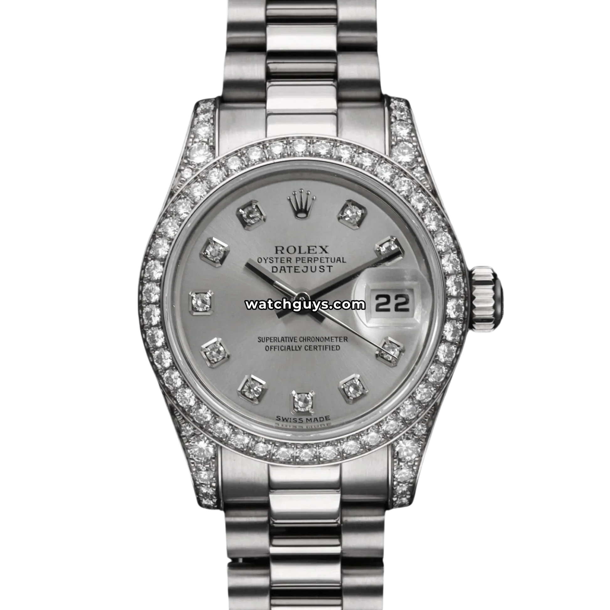 Rolex Datejust 179159 Silver Diamond President