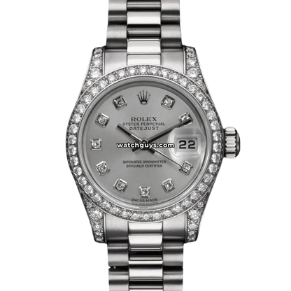 Rolex Datejust 179159 Silver Diamond President